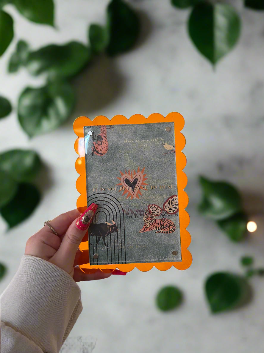 Maximalism Orange Wavy Frame Curated Artist Print