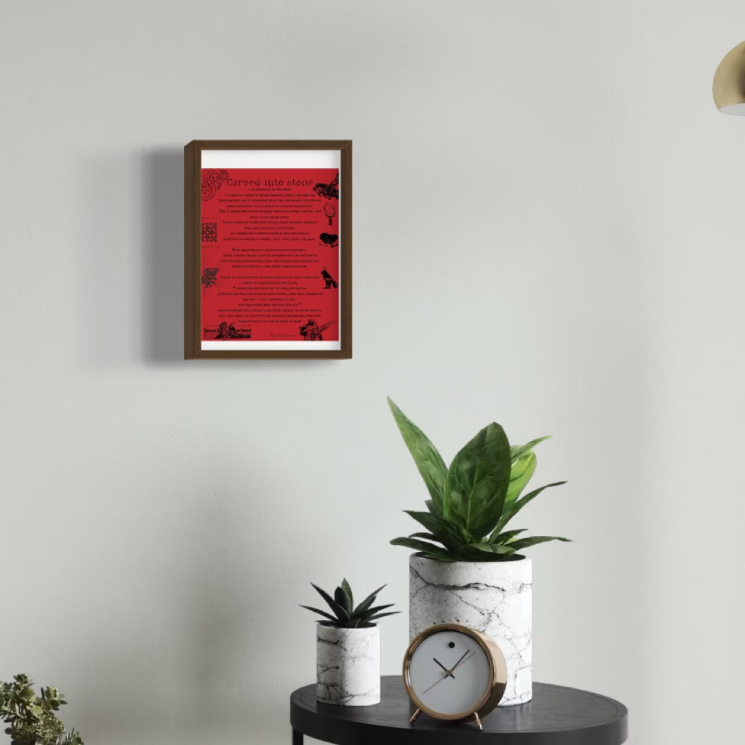 Bold & Inspiring Warm Toned Poetry Print – Olive Made