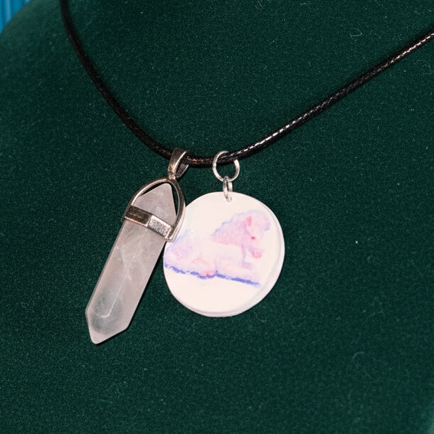 Mystical Fantasy Charm & Gem Necklace