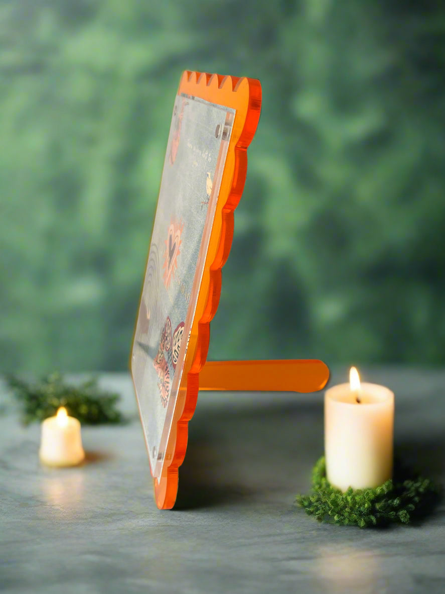 Maximalism Orange Wavy Frame Curated Artist Print