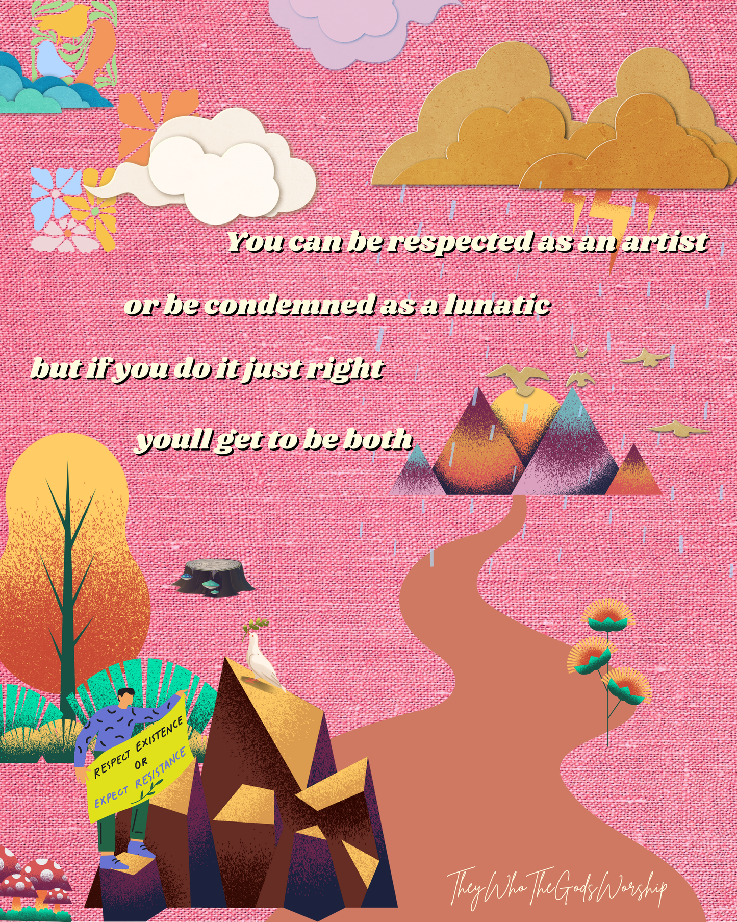 Artist Made Poetry Print - Dreamy Pastels Collection