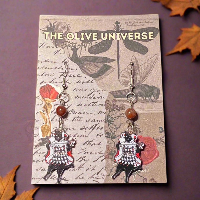 ✨ Fencing Black Cat Earrings — Eclectic Cat Collection ✨
