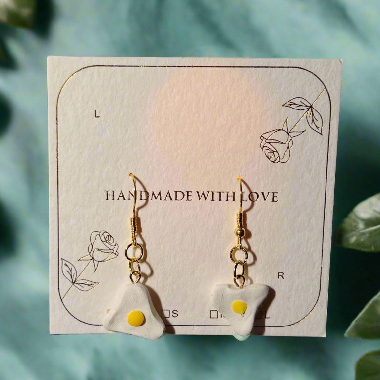 Breakfast, Brunch, Who Needs Lunch? Sunny-Side Up Egg Earrings - Olive Made