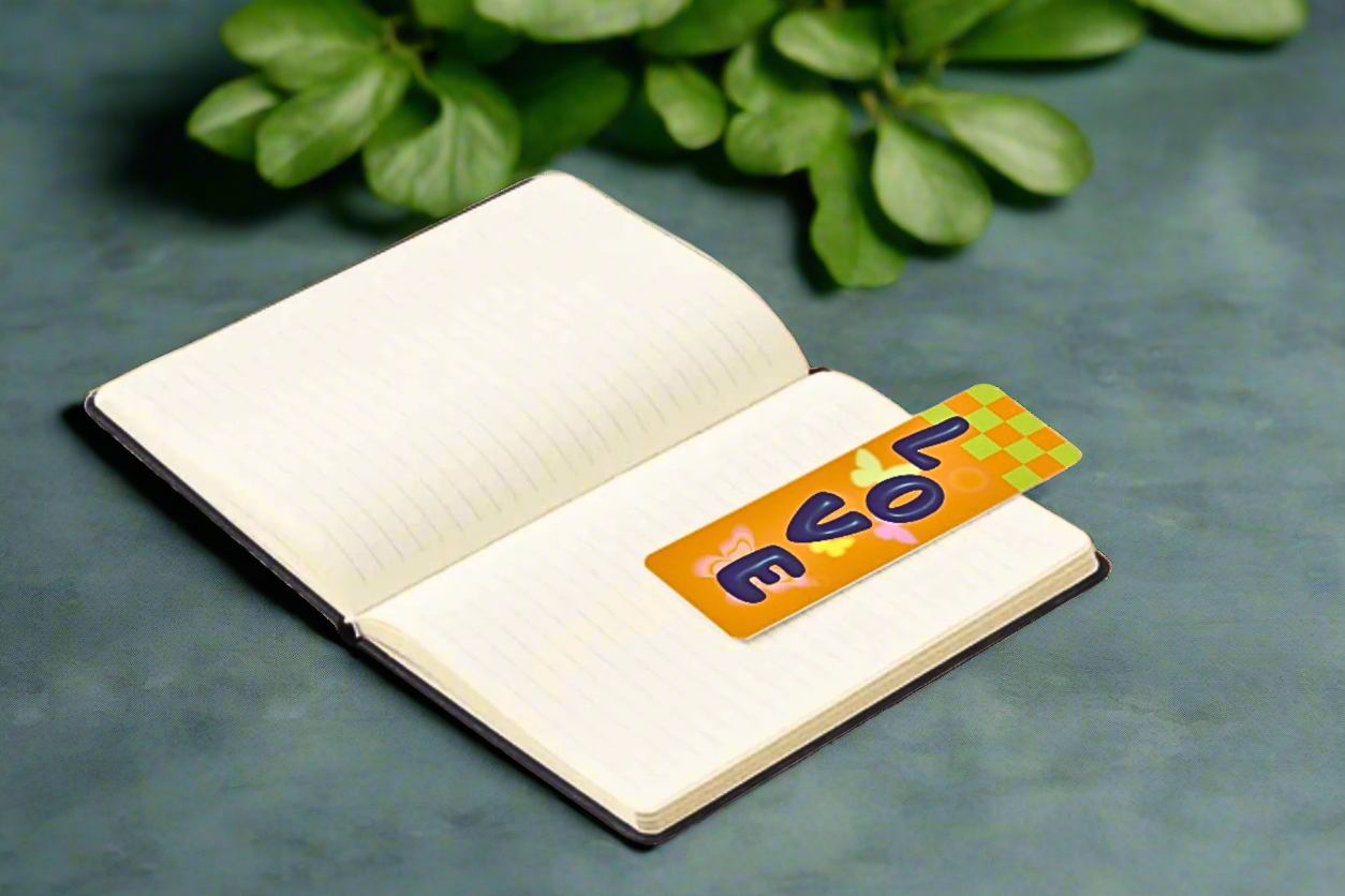 Retro Y2k Neon Sticker Design Bookmark (Double-sided)