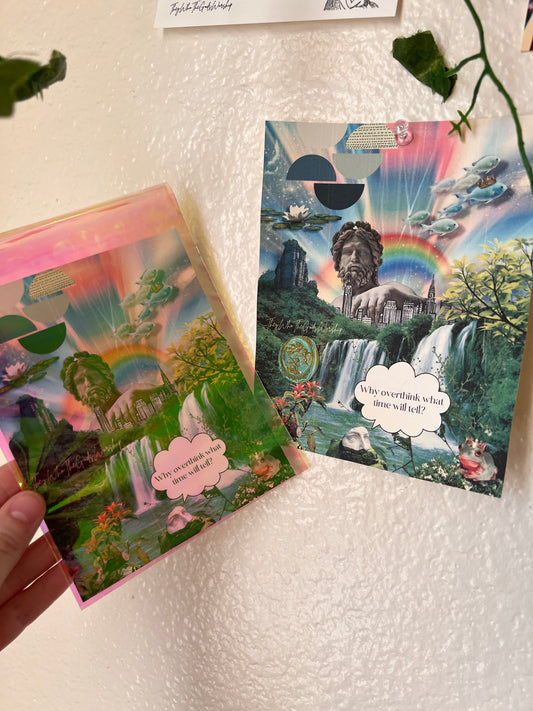 “Why overthink what time is willing to tell?” Poetry Print