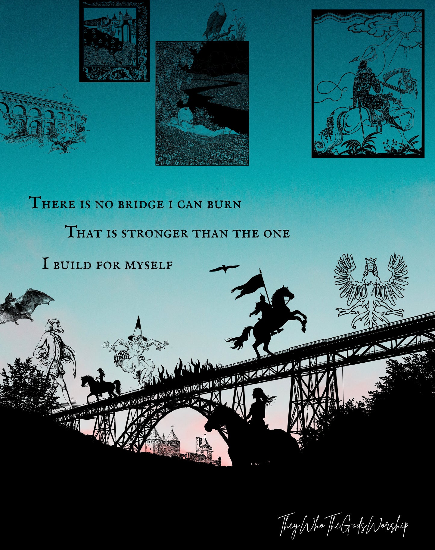 Cool Toned Liminal Space Poetry Print Bundle – Olive Made