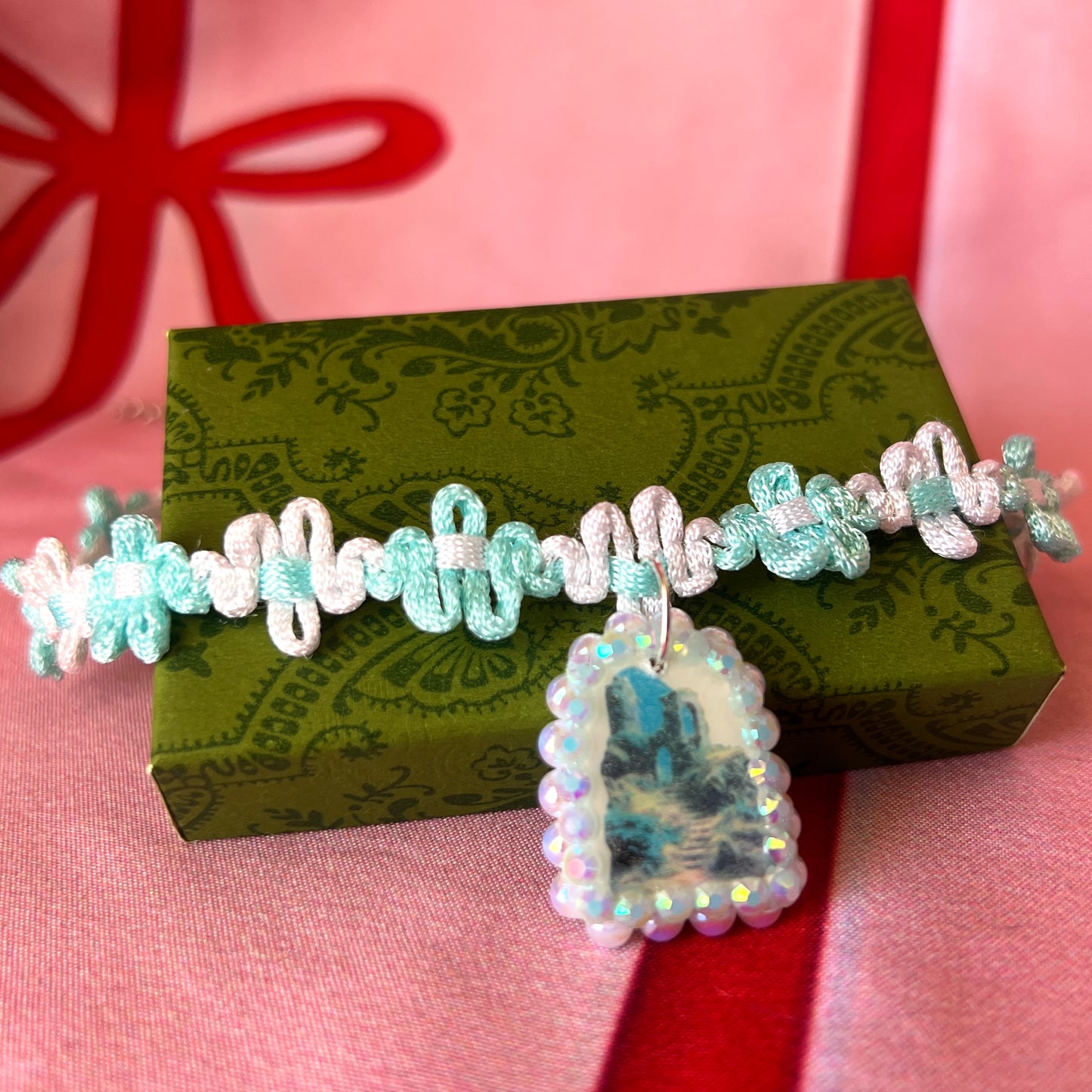 Coquette Lace Choker Charms | Rhinestone Fantasy