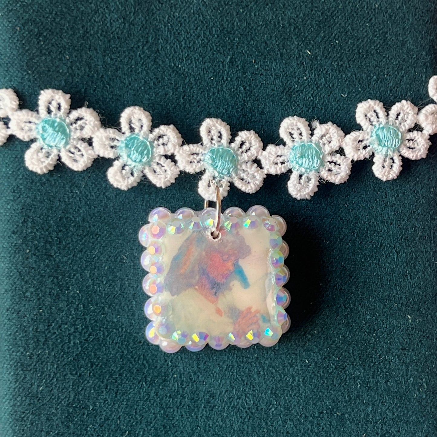 Coquette Lace Choker Charms | Rhinestone Fantasy