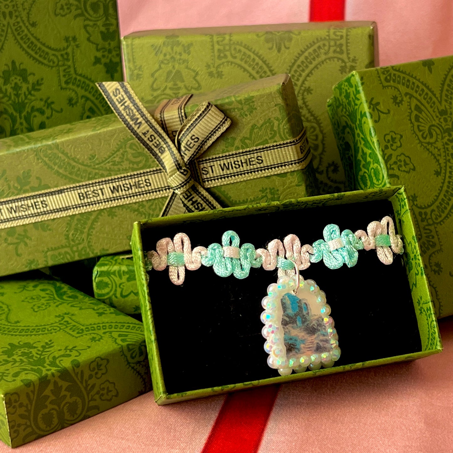 Coquette Lace Choker Charms | Rhinestone Fantasy