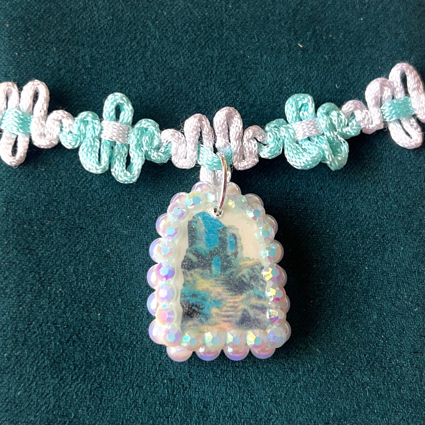 Coquette Lace Choker Charms | Rhinestone Fantasy