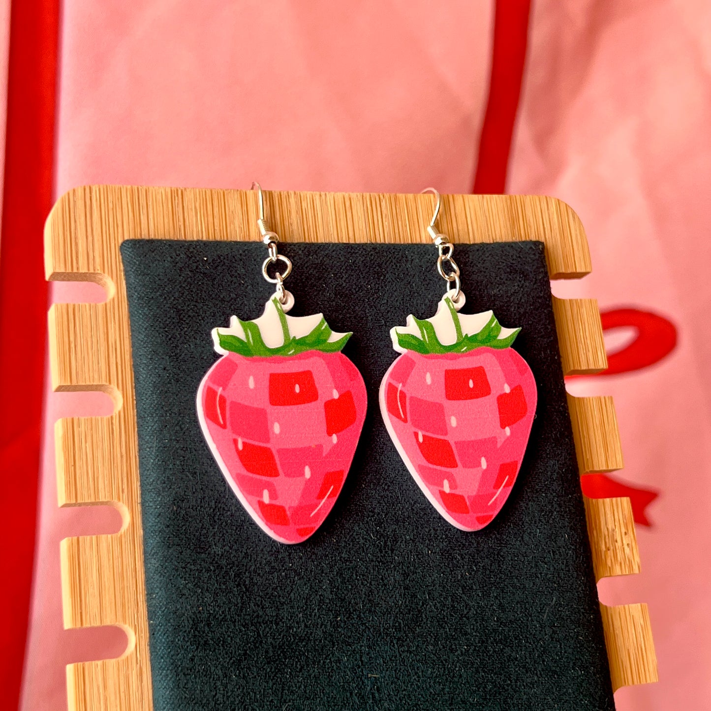 Crystal Disco Berry Extravaganza - Handmade Y2k Earrings - Olive Made