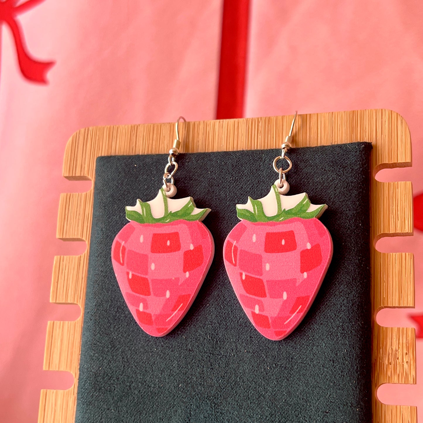 Crystal Disco Berry Extravaganza - Handmade Y2k Earrings - Olive Made