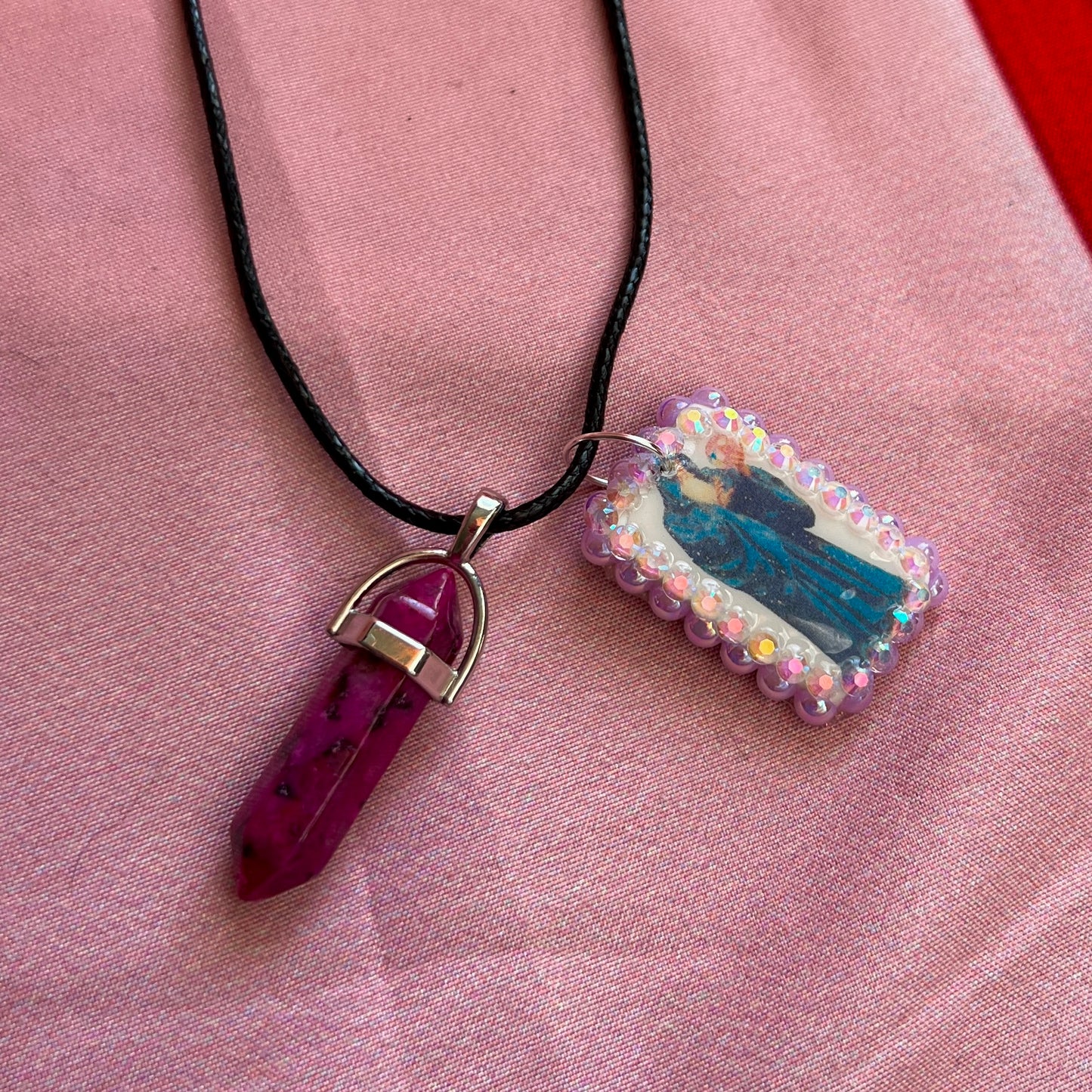 Custom Lavender Wizard Gem Necklace