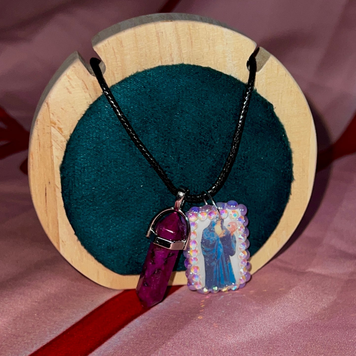 Custom Lavender Wizard Gem Necklace