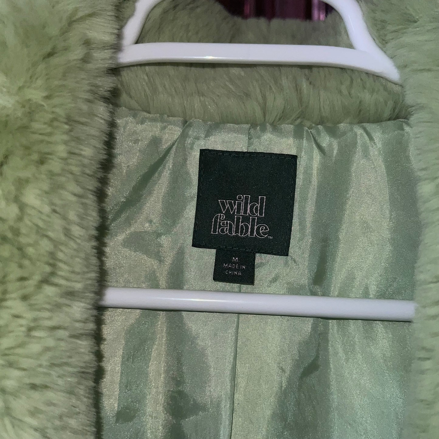 upcycled peacoat jacket, pastel green jacket, floral patch coat, faux fur cuff jacket, coquette coat, fairycore outerwear, whimsigoth jacket, statement outerwear, size medium coat, sustainable fashion, slow fashion, unique peacoat, pastel coat, handmade patch jacket, one of a kind coat, vintage inspired outerwear, lime green jacket, cute winter coat, spring outerwear, romantic outerwear