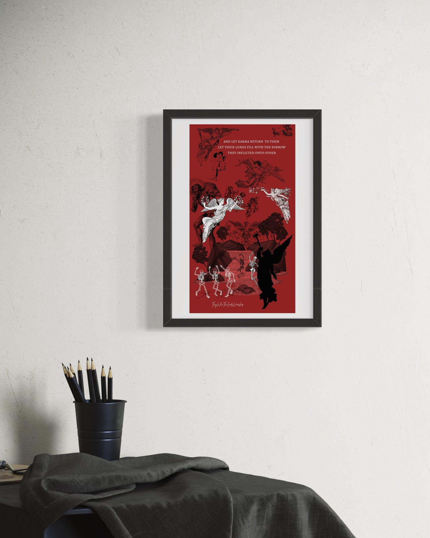 Artist Made Poetry Prints - Retro Dark Academia Vintage Style Poetic Prints - Olive Made