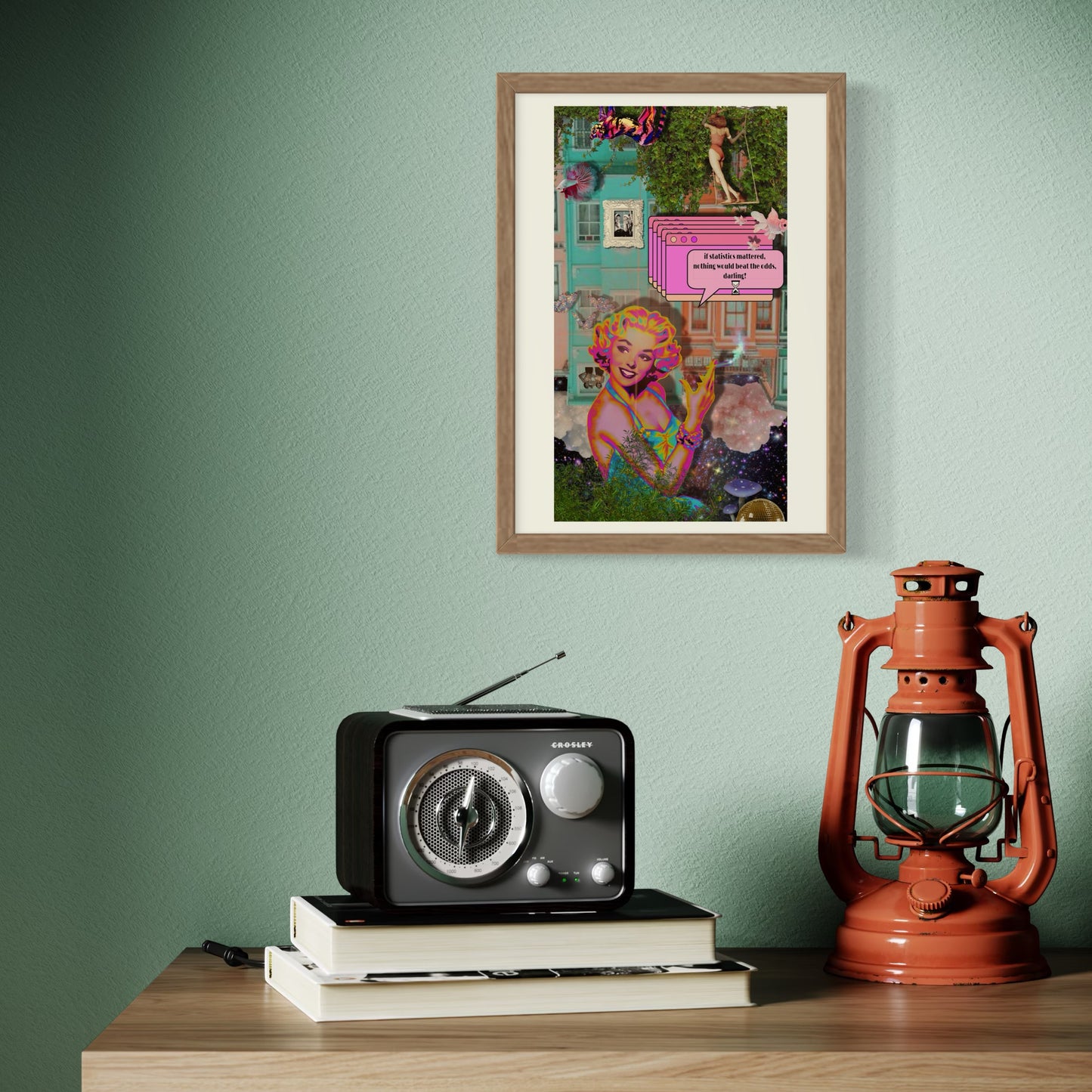 Artist Made Poetry Print - Y2k Retrowave Collection Decor Poster - Olive Made