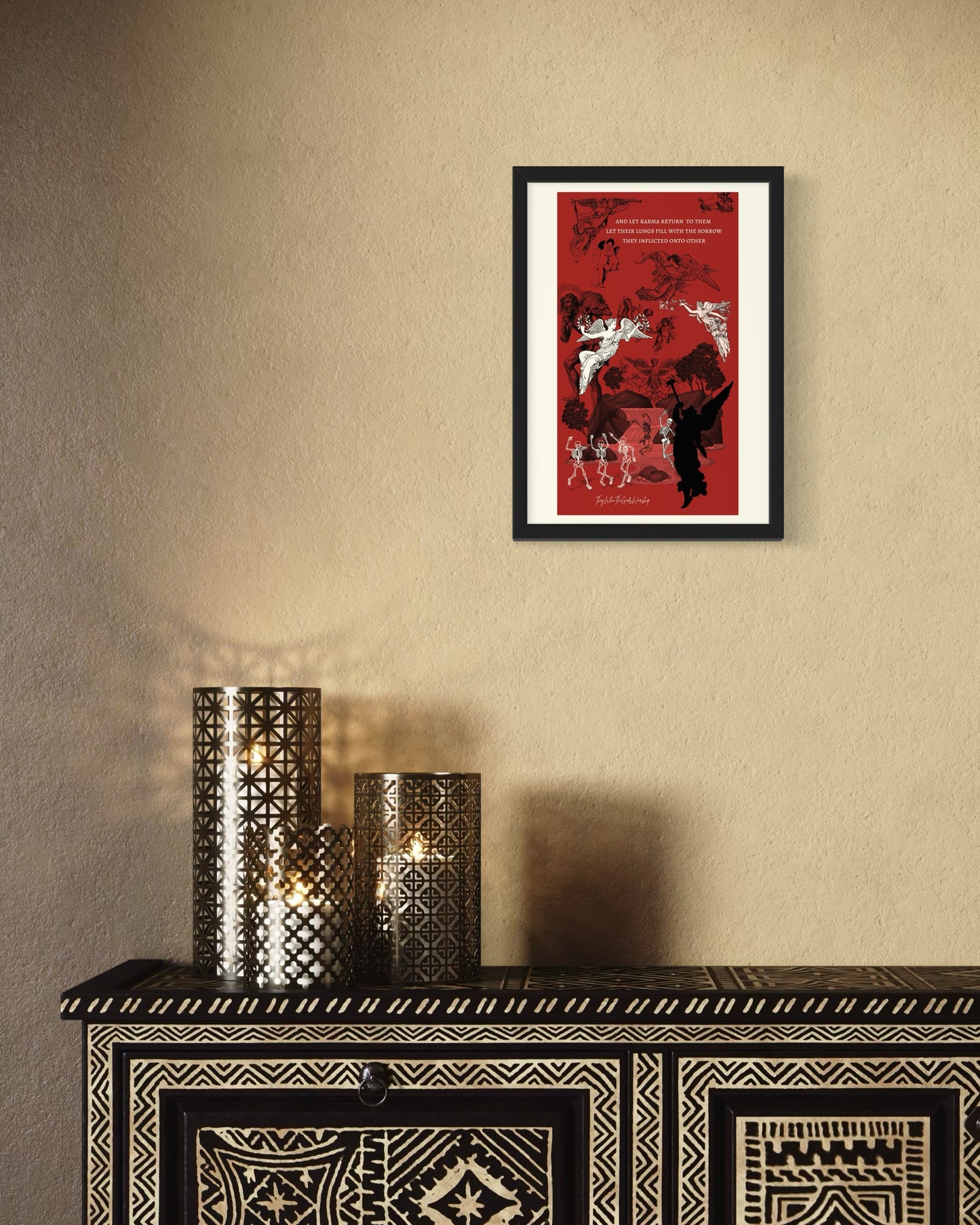 Artist Made Poetry Prints - Retro Dark Academia Vintage Style Poetic Prints - Olive Made