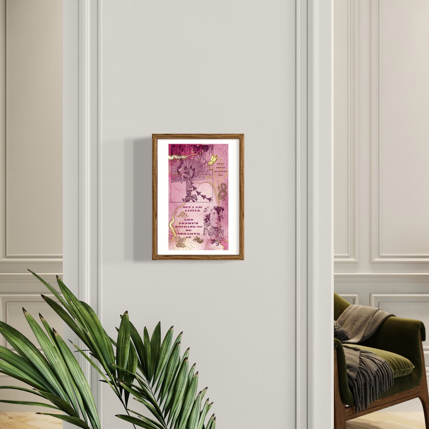Artist Made Poetry Print - Pastel Pink Paradise Decor Poster - Olive Made