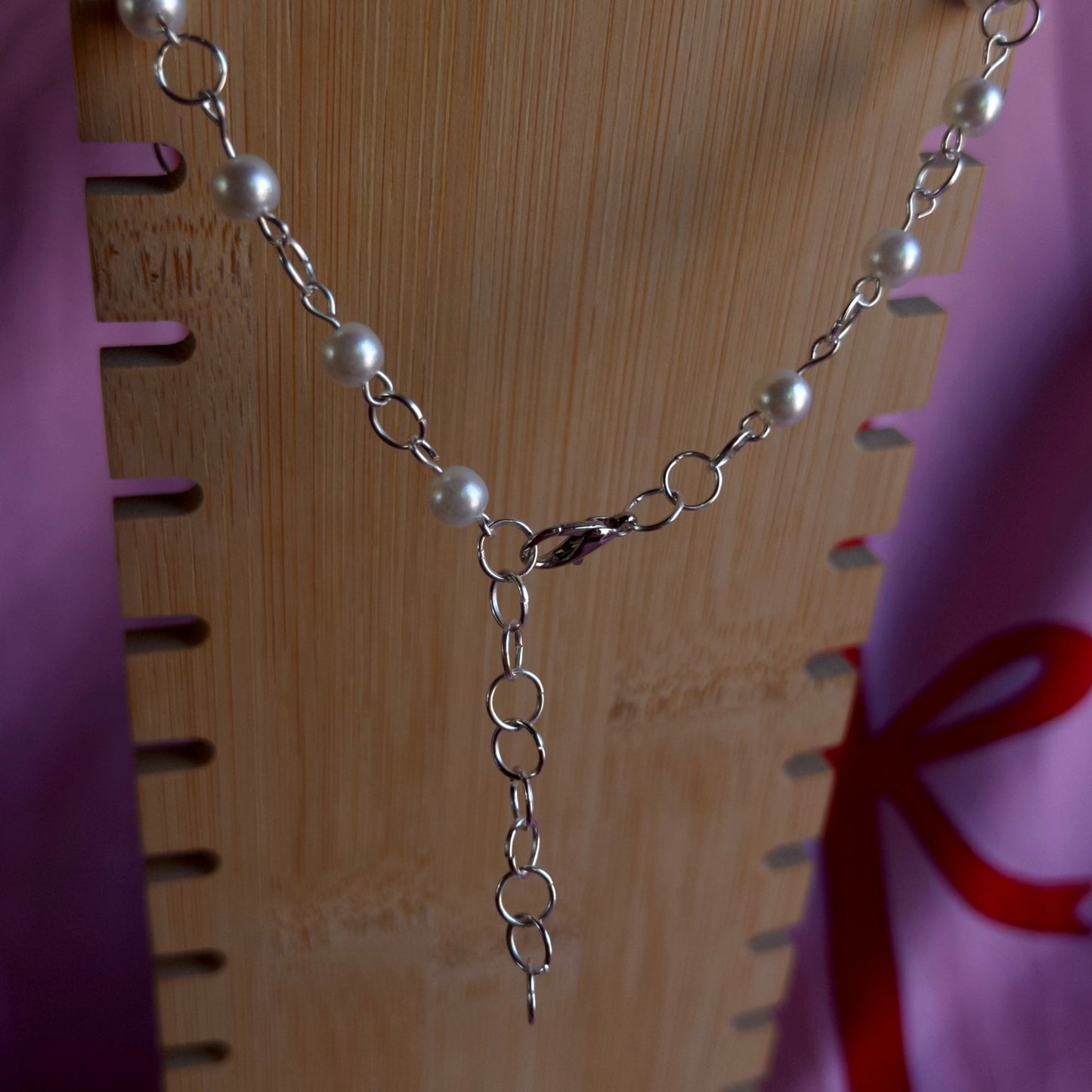 Y2K Unicorn Faux Pearl Necklace | Fairycore Pink Polaroid Charm