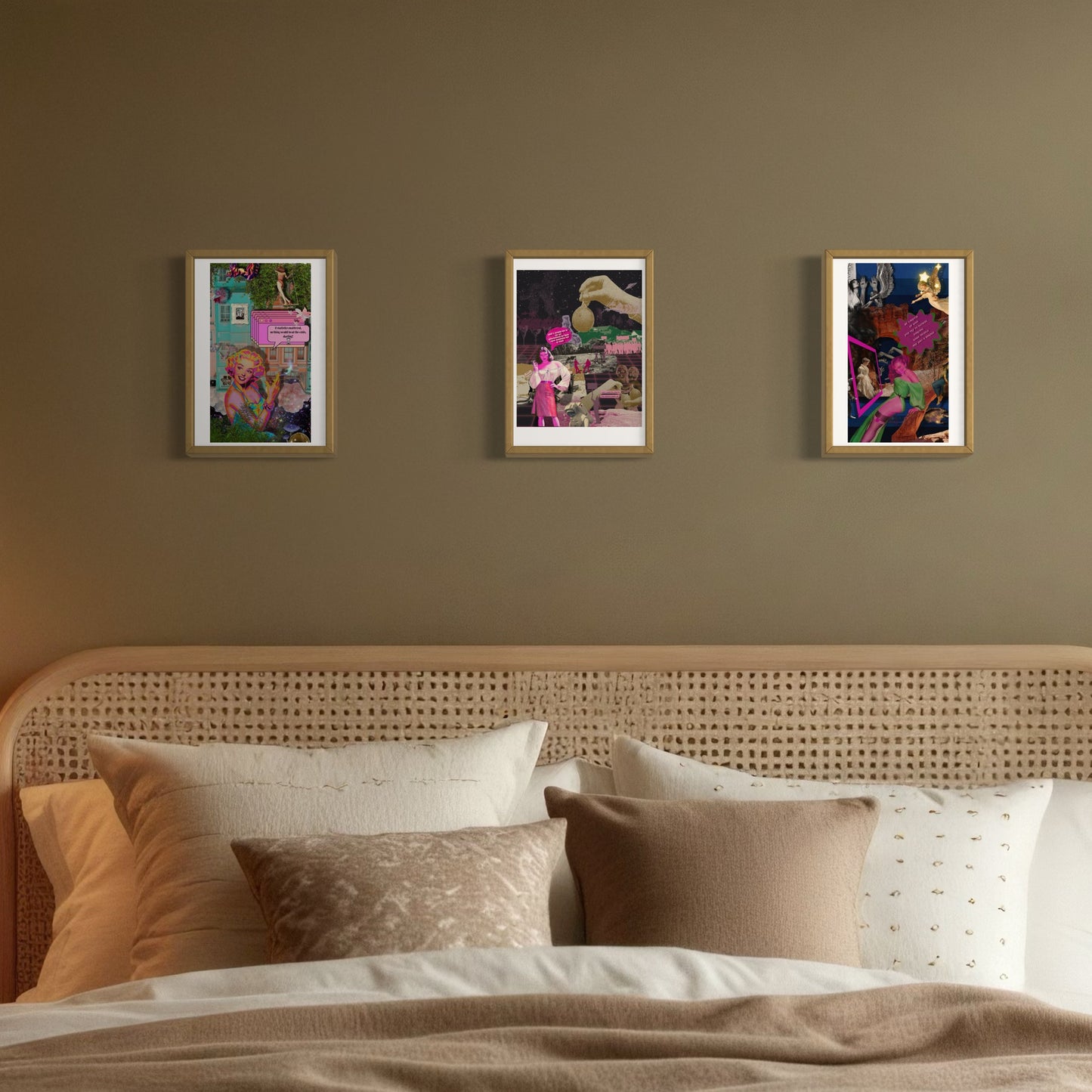 Artist Made Poetry Print - Y2k Retrowave Collection Decor Poster - Olive Made