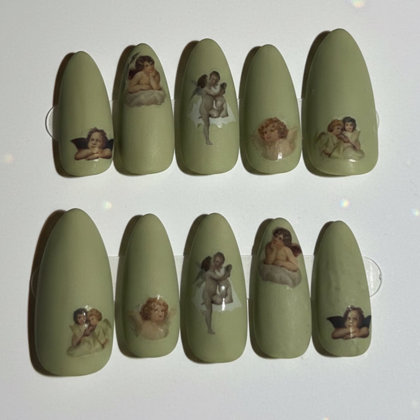Vintage Angels Matte Press-On Artisan Nails