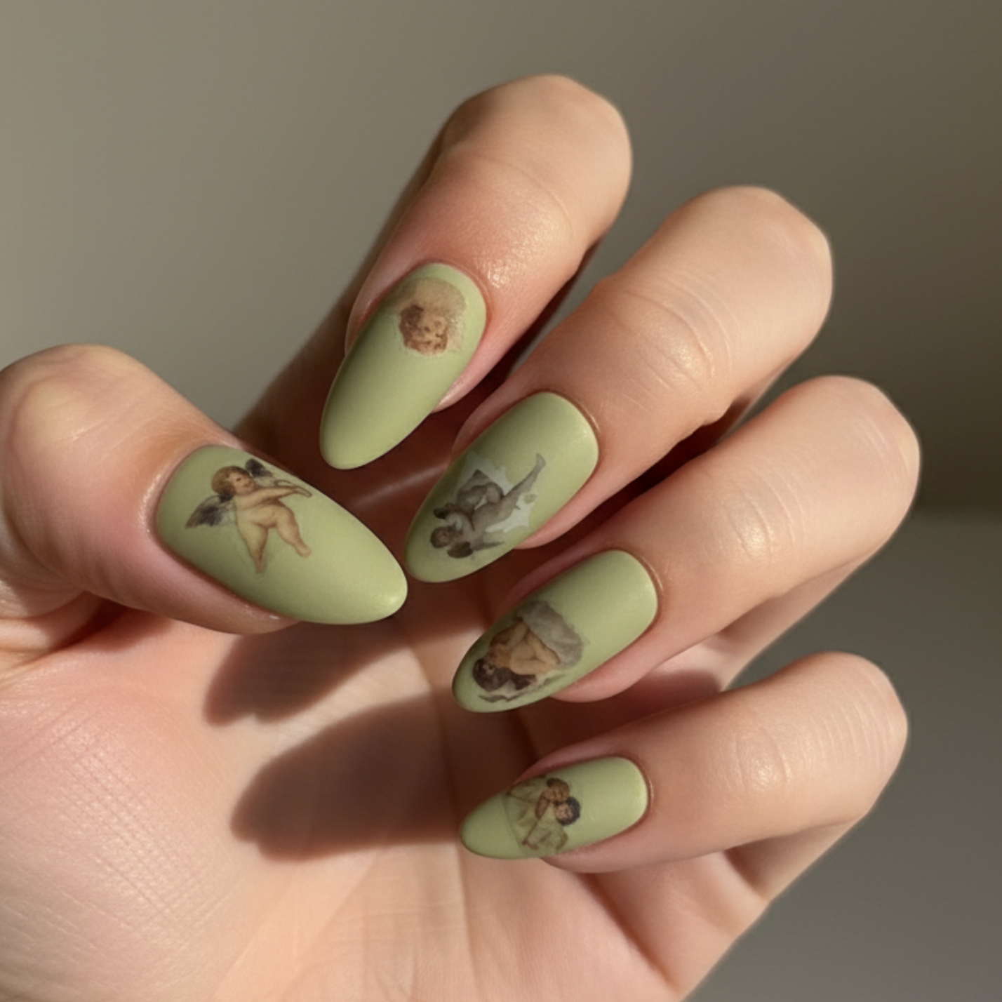 Vintage Angels Matte Press-On Artisan Nails
