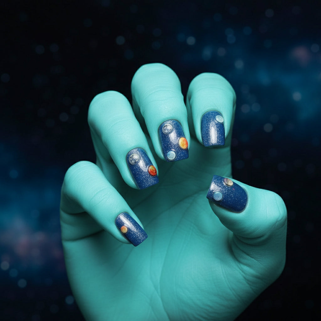 🌌✨ Soulmate Nail Duo — Sparkling Starlight + Galactic Horizon ✨🌌