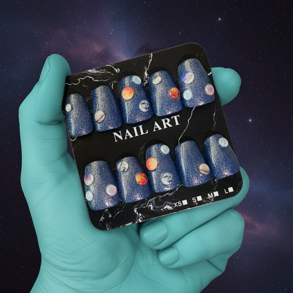 🌌✨ Soulmate Nail Duo — Sparkling Starlight + Galactic Horizon ✨🌌