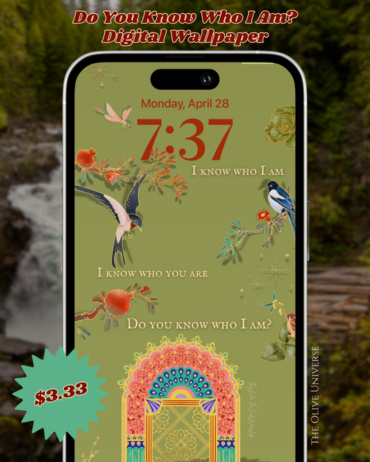 I Know Who I Am - Digital iPhone Lockscreen Wallpaper Poem