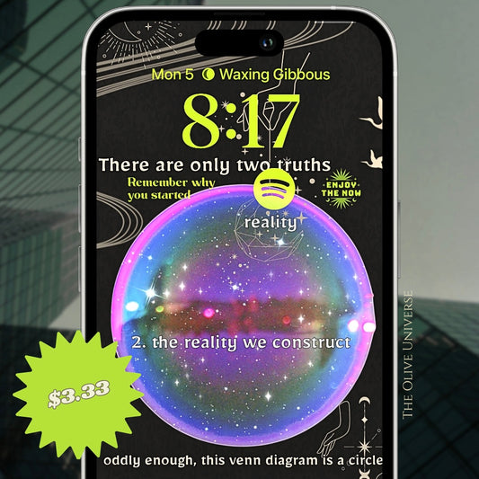 Digital Aesthetic iPhone Lockscreen Poem - There Are Only Two Truths