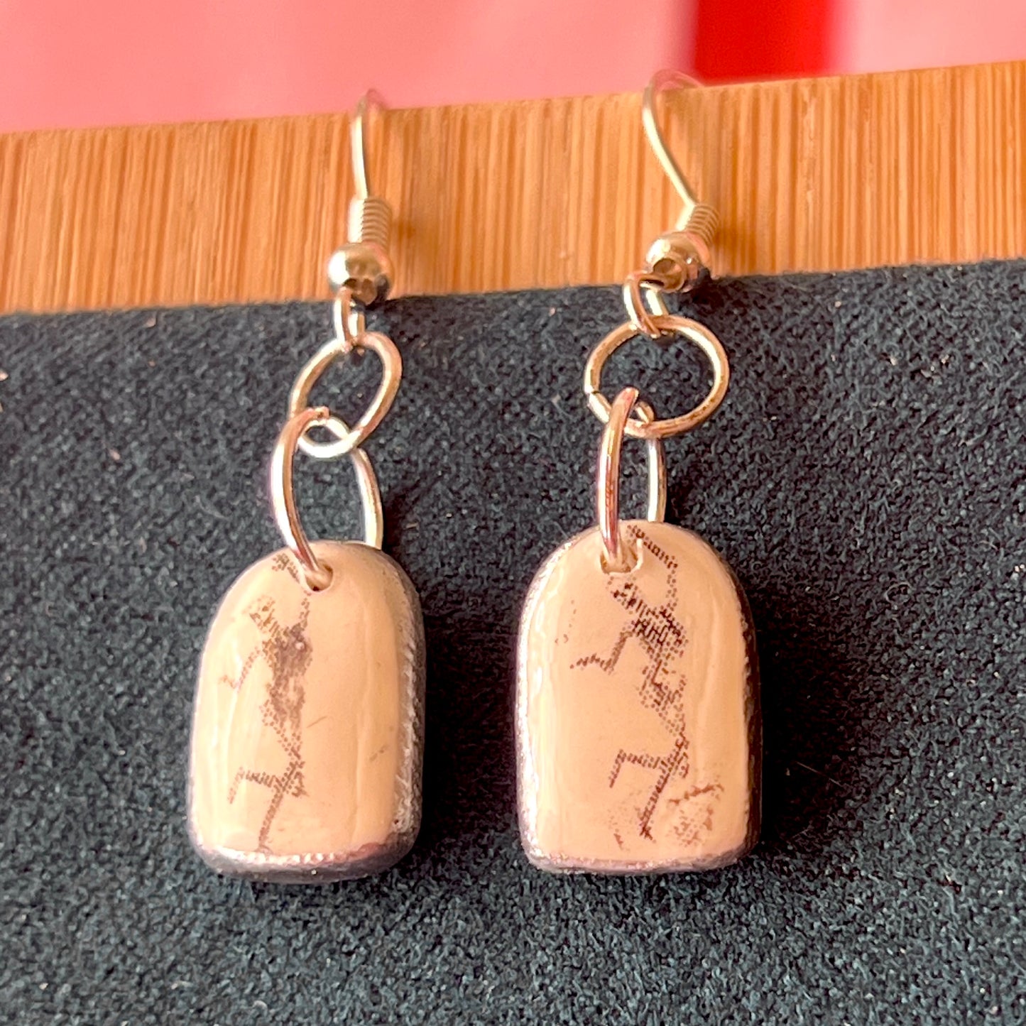 Greyscale Mini Arch Earrings Collection | Halftone Retrowave Charms | Silver Hypoallergenic Hooks | Choose Duck, Kittens, Skeleton, or Cactus