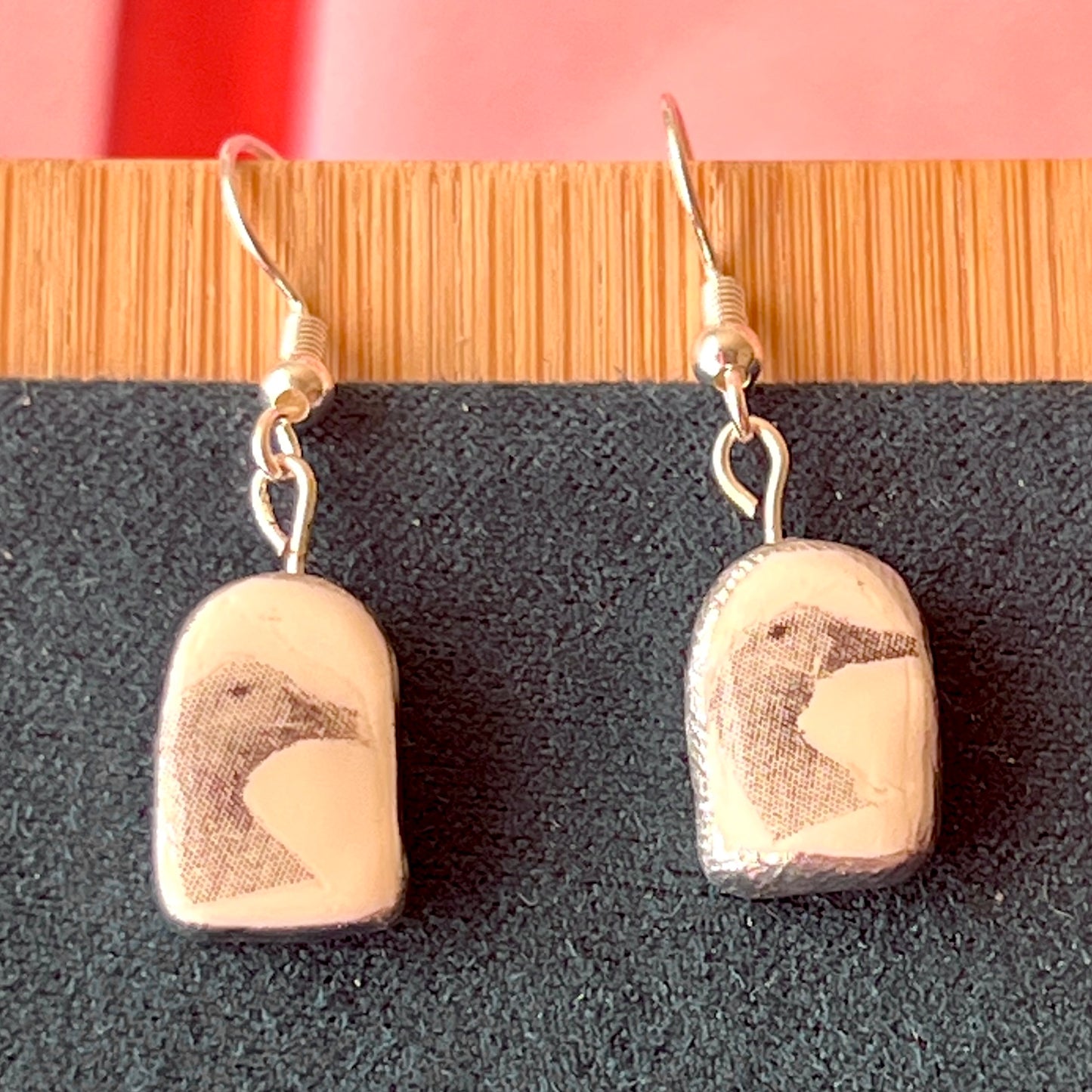 Greyscale Mini Arch Earrings Collection | Halftone Retrowave Charms | Silver Hypoallergenic Hooks | Choose Duck, Kittens, Skeleton, or Cactus