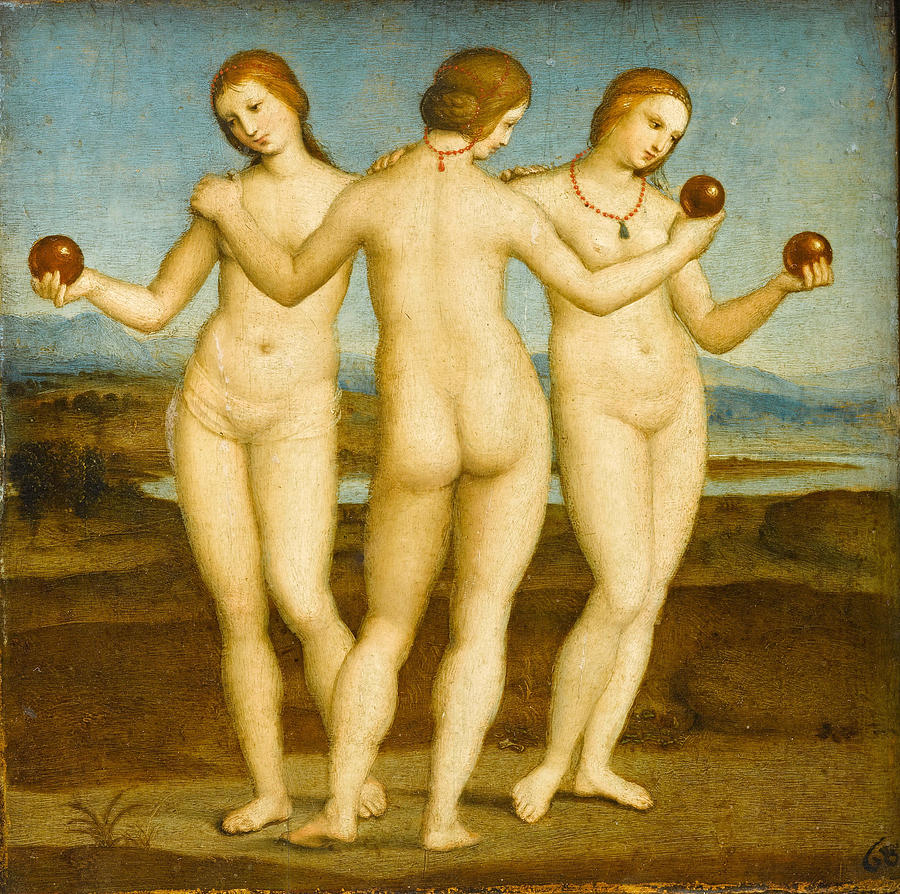 Three Graces Renaissance Earrings | Raphael Oil Painting Jewelry | Olive Made