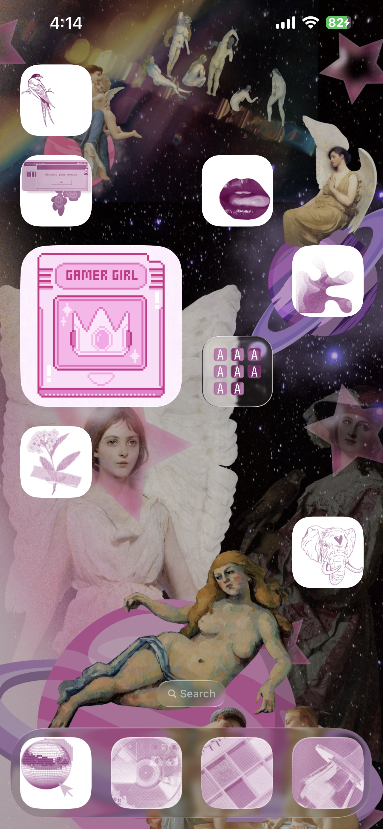 Retro Space Y2K Cutout Collage Wallpaper Bundle (3 Digital Wallpapers)