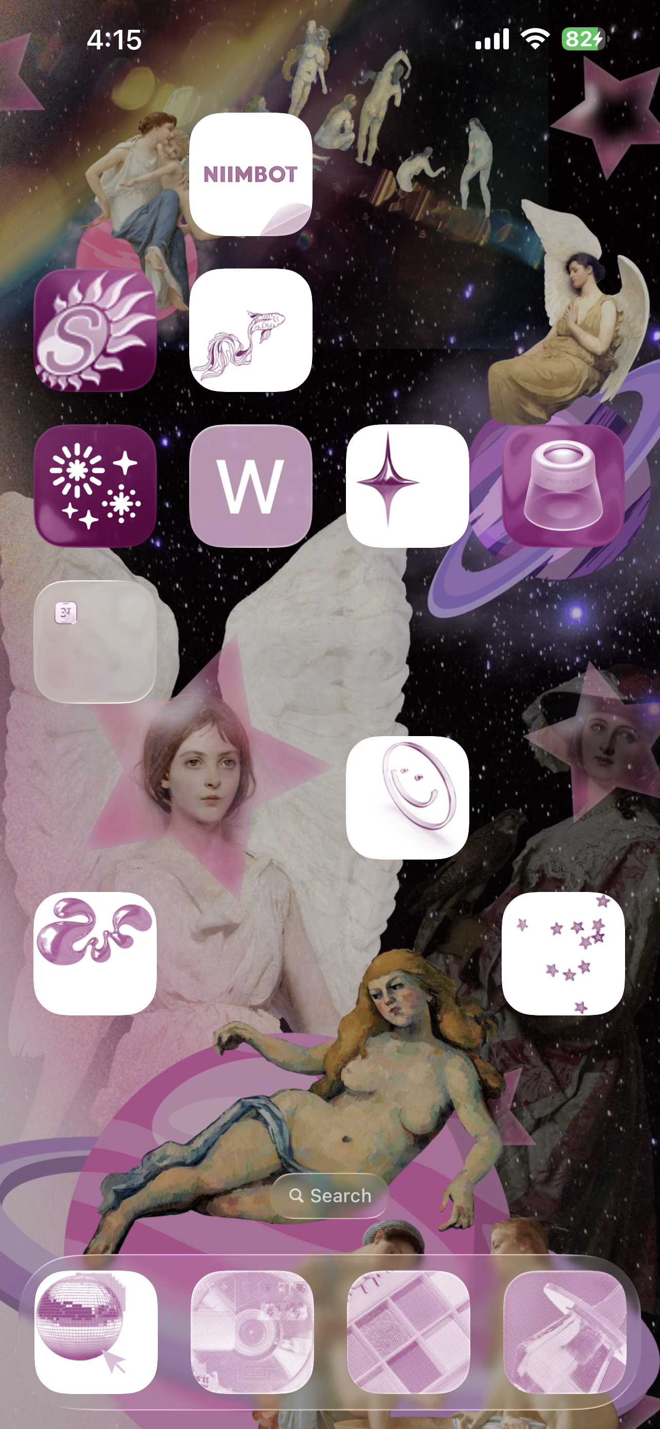 Retro Space Y2K Cutout Collage Wallpaper Bundle (3 Digital Wallpapers)