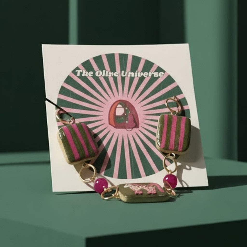 Cheetah Print Pink Pony Bracelet