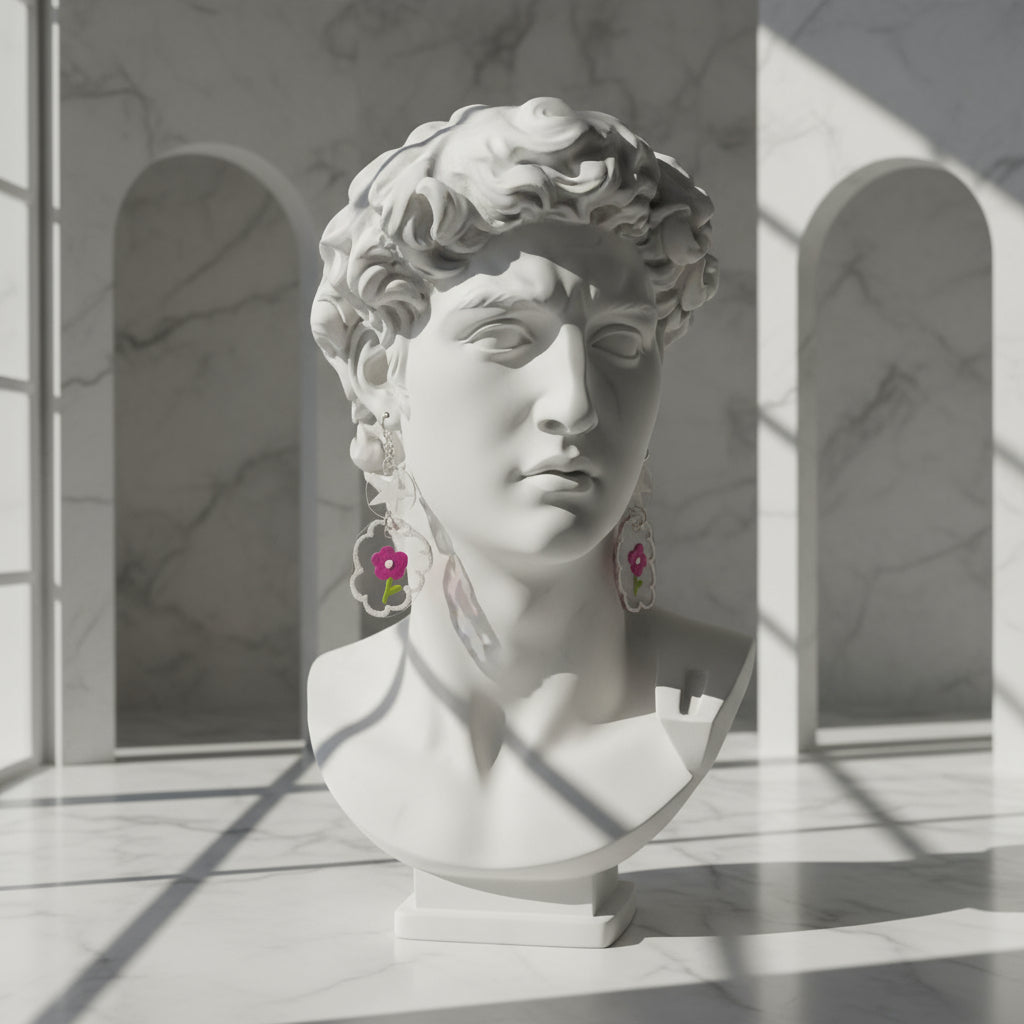 Flower Power Transparent Groovy Earrings