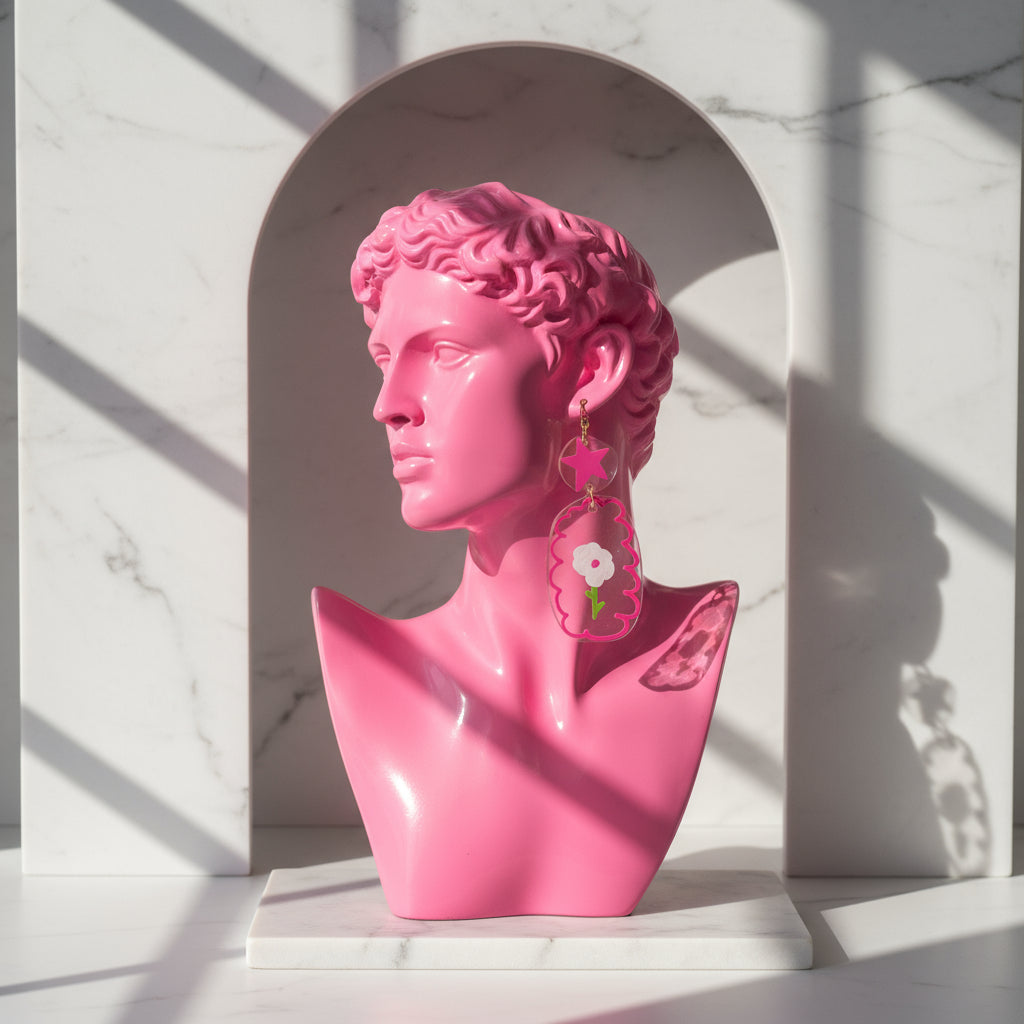 Flower Power Transparent Groovy Earrings