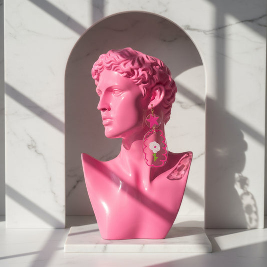 Flower Power Transparent Groovy Earrings