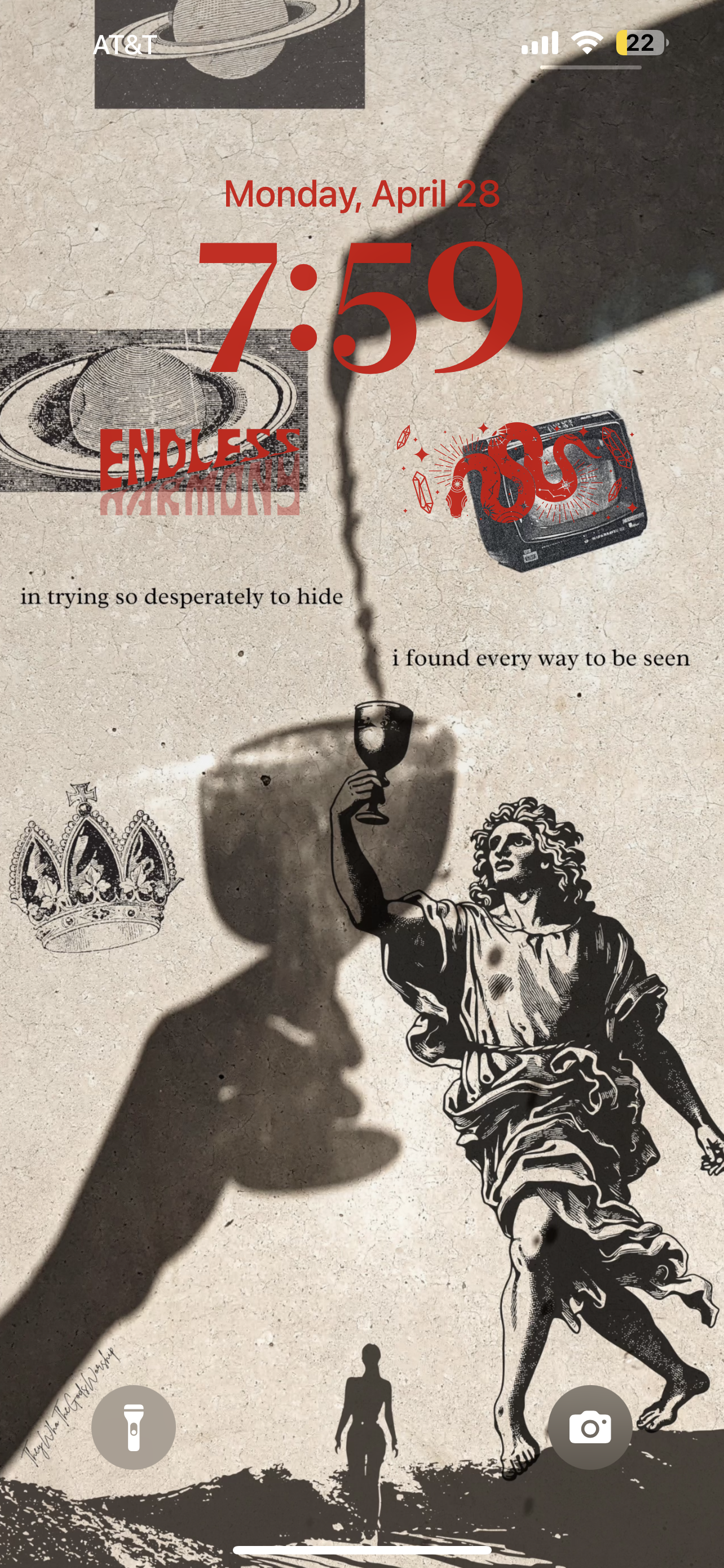 Digital Aesthetic iPhone Lockscreen Poem - I Found Every Way To Be Seen