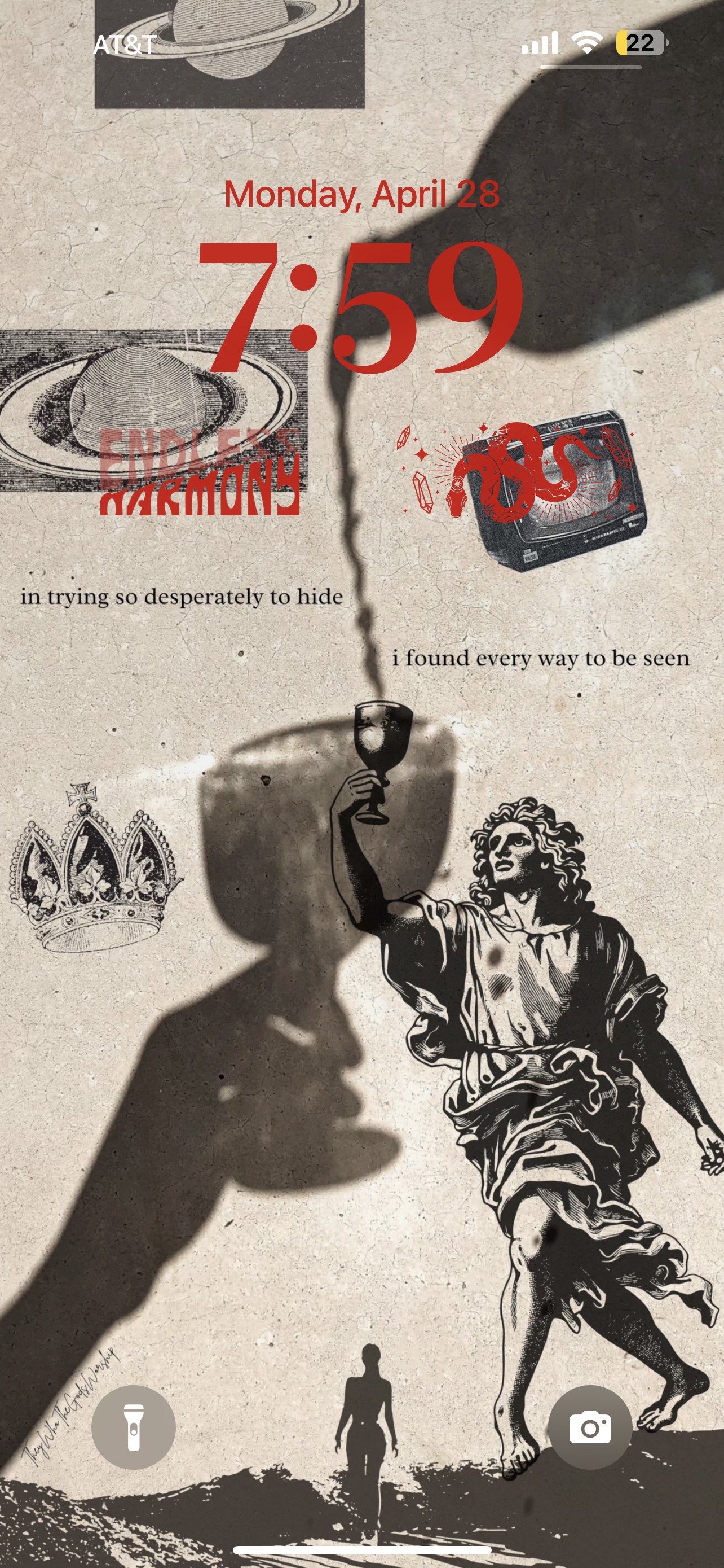 Digital Aesthetic iPhone Lockscreen Poem - I Found Every Way To Be Seen