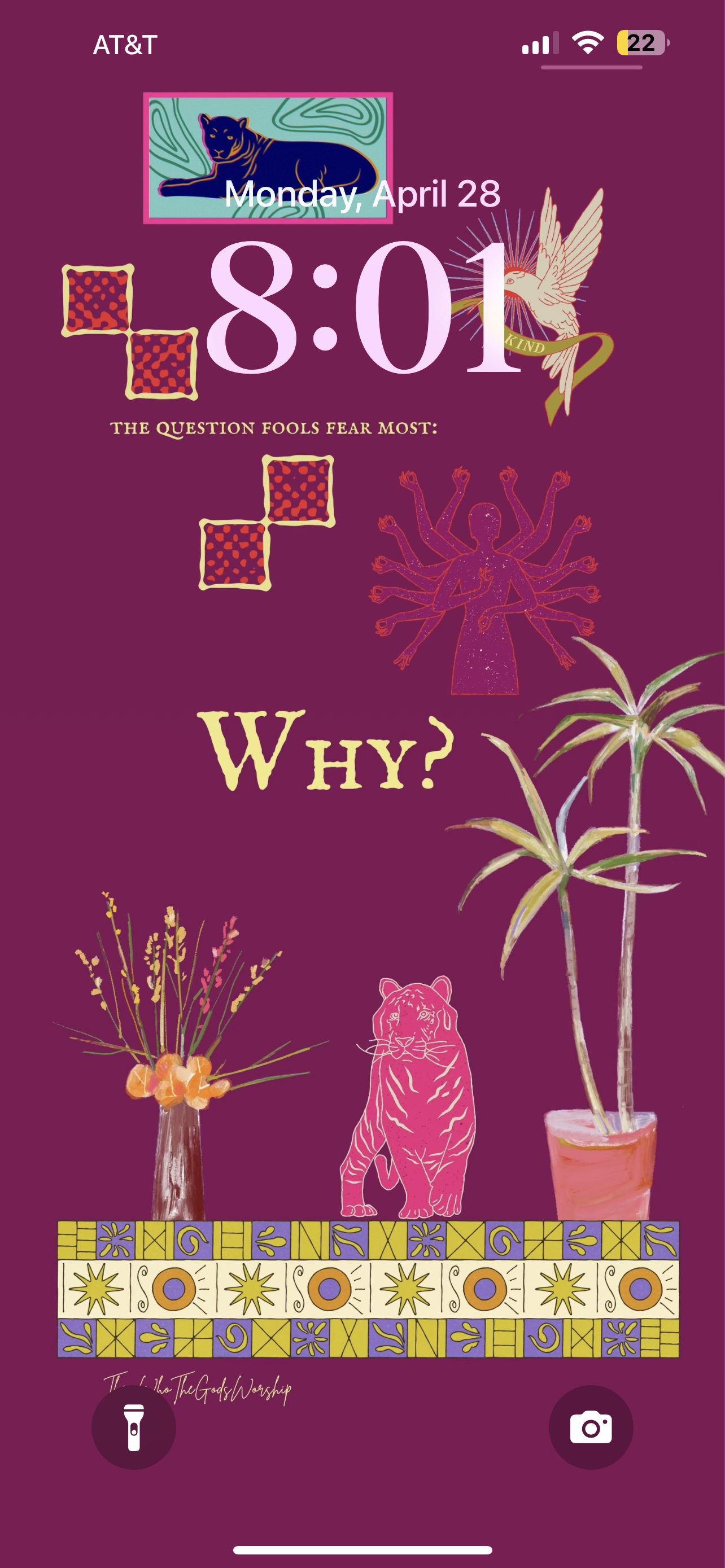 Digital iPhone Lockscreen Wallpaper Poem - The Question Fools Fear Most: Why?