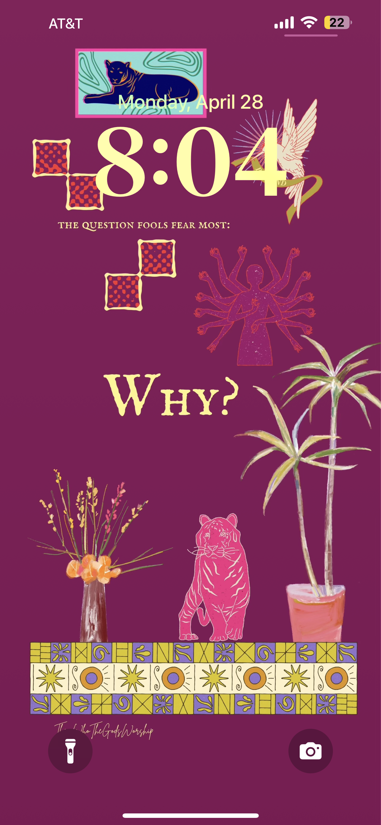 Digital iPhone Lockscreen Wallpaper Poem - The Question Fools Fear Most: Why?