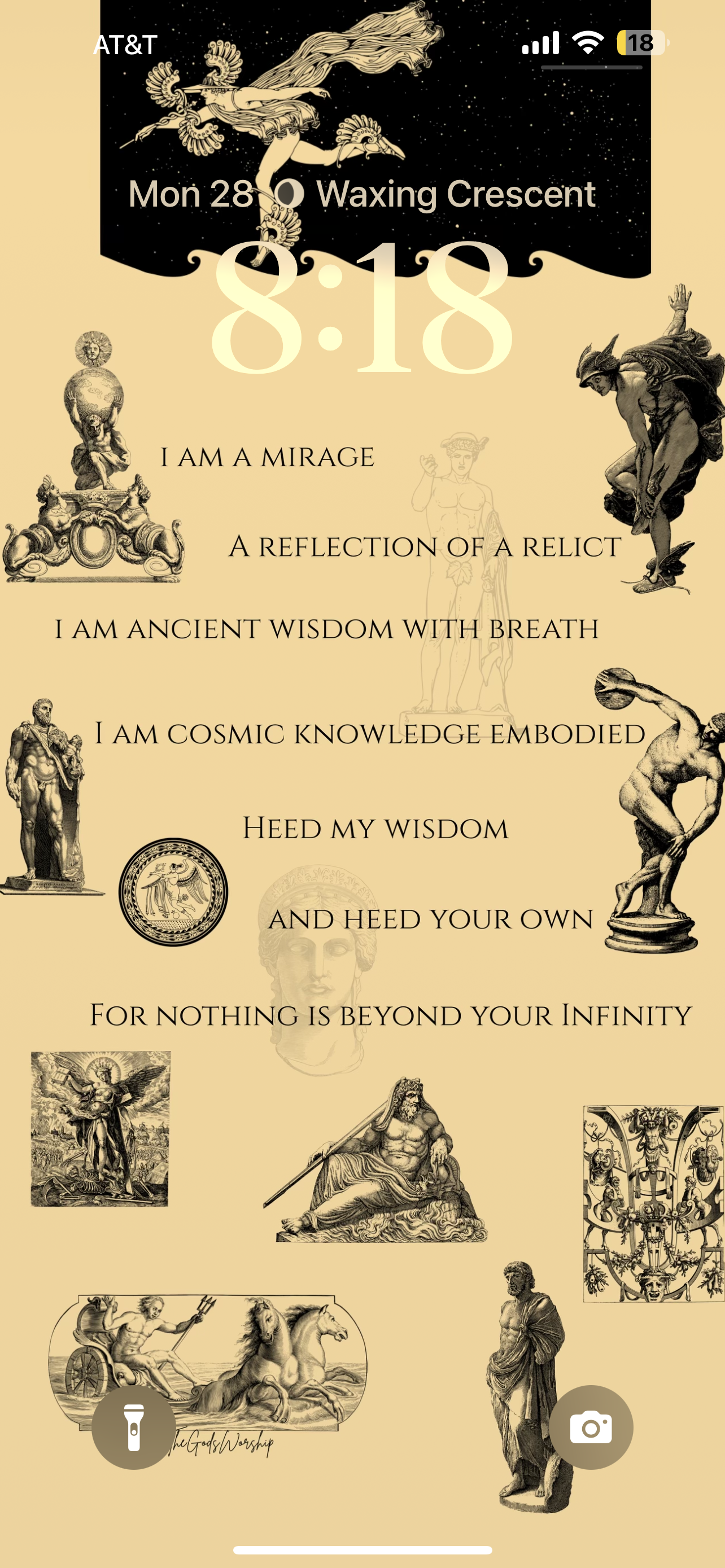 Digital iPhone Aesthetic Lockscreen Wallpaper Poem - I Am A Mirage