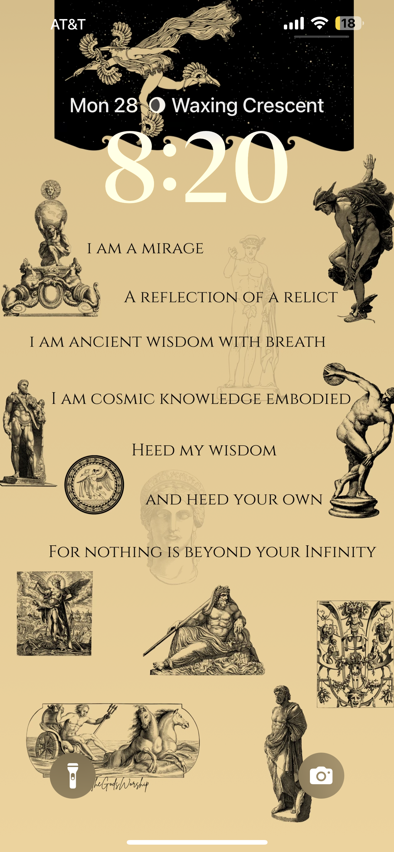 Digital iPhone Aesthetic Lockscreen Wallpaper Poem - I Am A Mirage