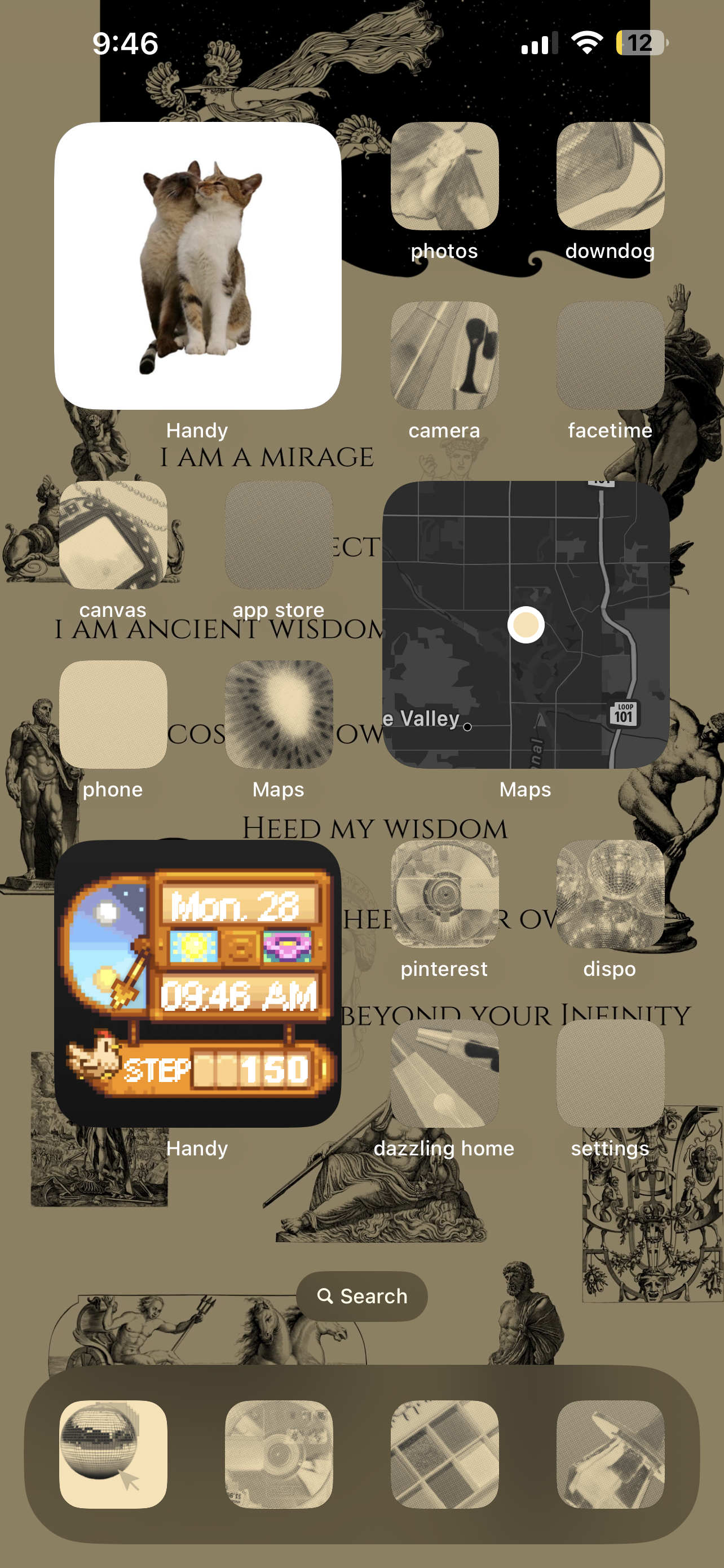 Digital iPhone Aesthetic Lockscreen Wallpaper Poem - I Am A Mirage
