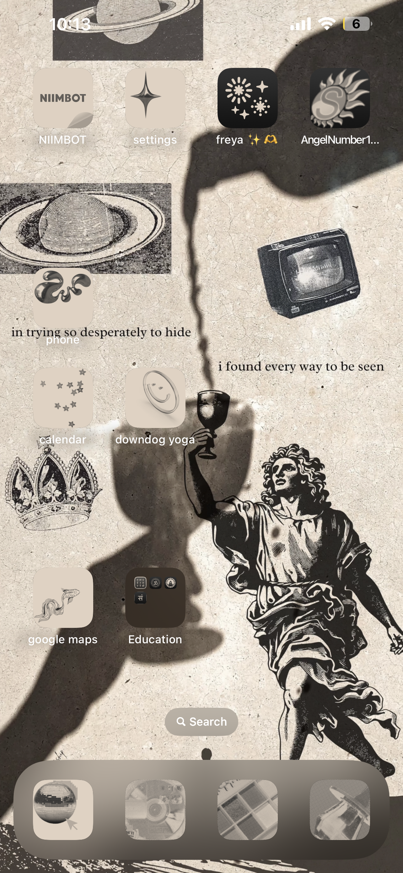 Digital Aesthetic iPhone Lockscreen Poem - I Found Every Way To Be Seen