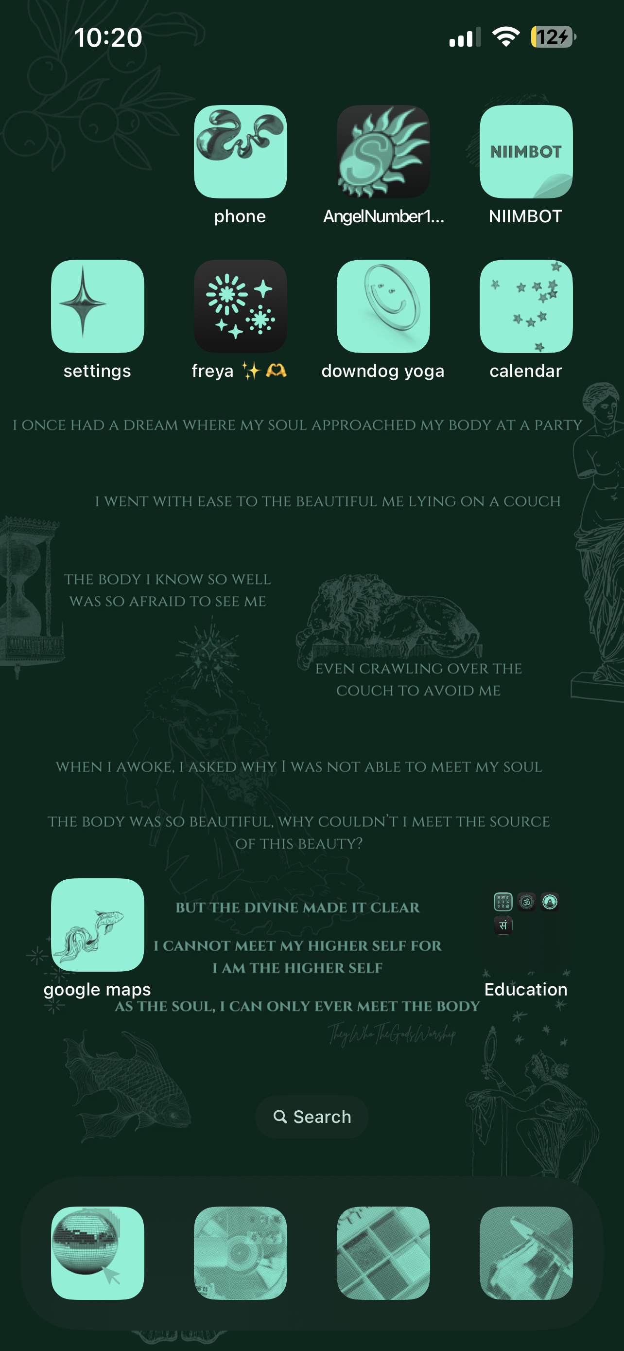 The Soul Can Only Ever Meet The Body - Digital iPhone Lockscreen Poem
