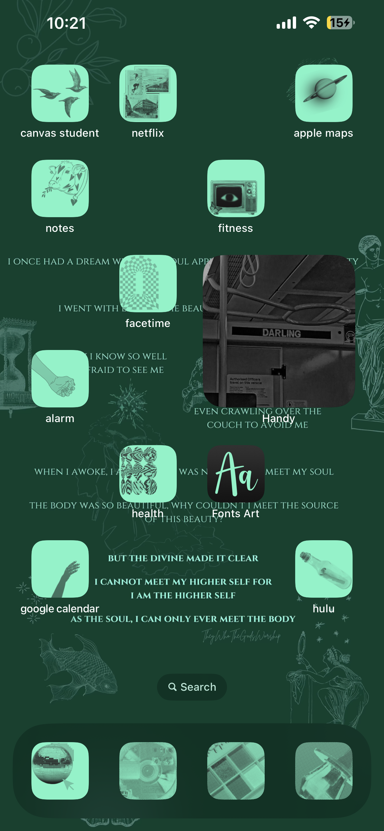 The Soul Can Only Ever Meet The Body - Digital iPhone Lockscreen Poem